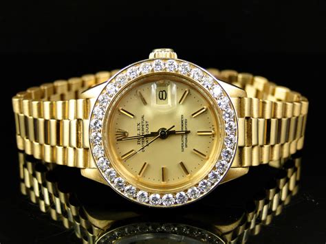 best women gold rolex value|rolex lady datejust 18k gold.